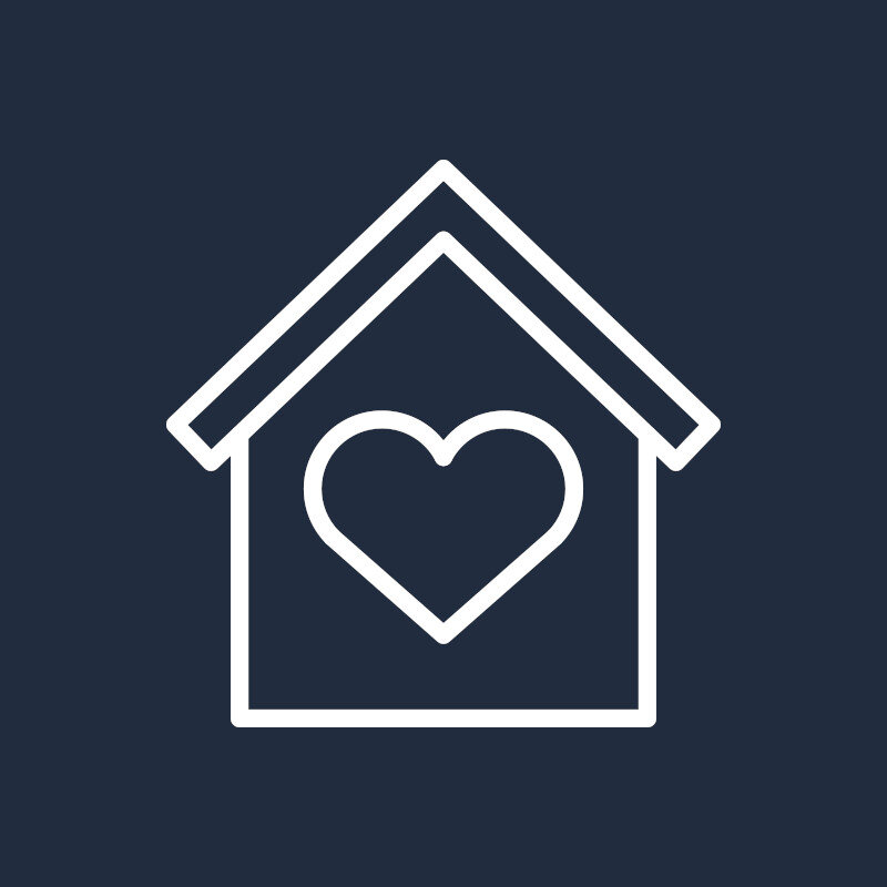 Das Logo von "Zuhause in Nordhessen" ist ein Haus mit einem Herzen.